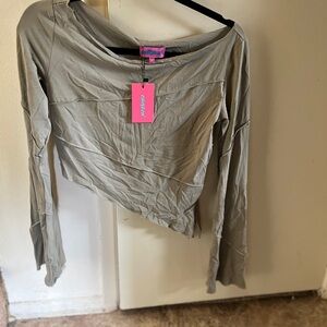 Stylish Sage Green Women's Top
